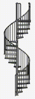venkovní točité schody - schodiště